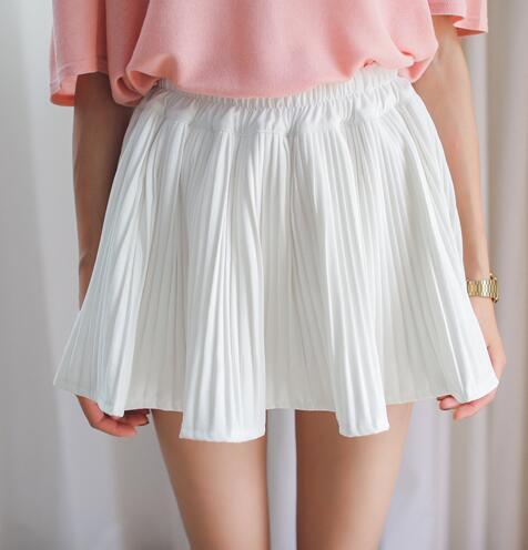 All-match A-line Half-length Pleated Puff Skirt Pants