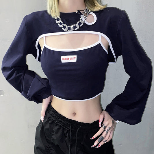 Women's Solid Color Slim Fit Fashion Labeled Tank Top