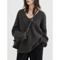 Autumn Loose V-neck Wool Sweater
