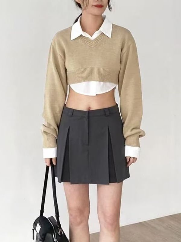 Long Sleeve Pullover Round Neck Sweater Top