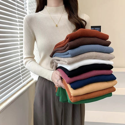 Slim Fit Inner Wear All-matching Sweater Long Sleeve