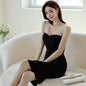 Women's Elegant Slim Dress With Color Blocking Halter Straps