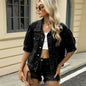 Fashionable Slimming Loose Short Sleeve Denim Coat
