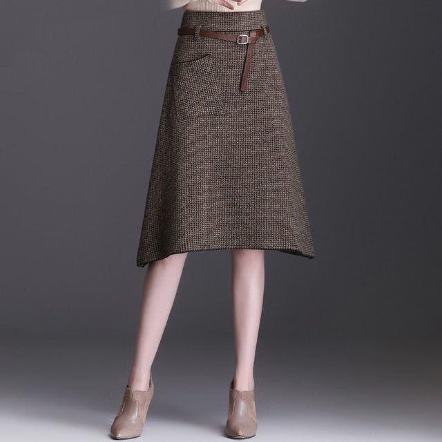 Retro irregular a-line skirt bag hip skirt