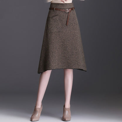 Retro irregular a-line skirt bag hip skirt