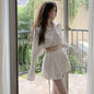 Satin Long-sleeved Sun Protection Shirt Skirt