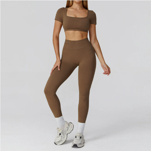 Women’s Seamless Sports Set – Bra, Shorts, Pants