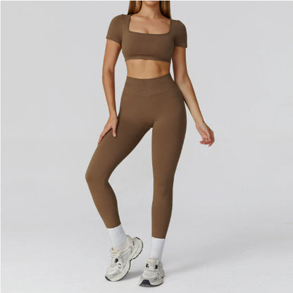 Women’s Seamless Sports Set – Bra, Shorts, Pants