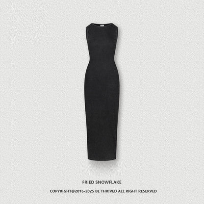 Lady Like Woman Vest High-grade Slim Fit Slimming Knitted Dress