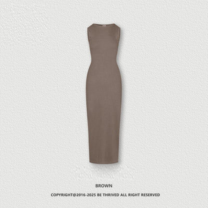 Lady Like Woman Vest High-grade Slim Fit Slimming Knitted Dress