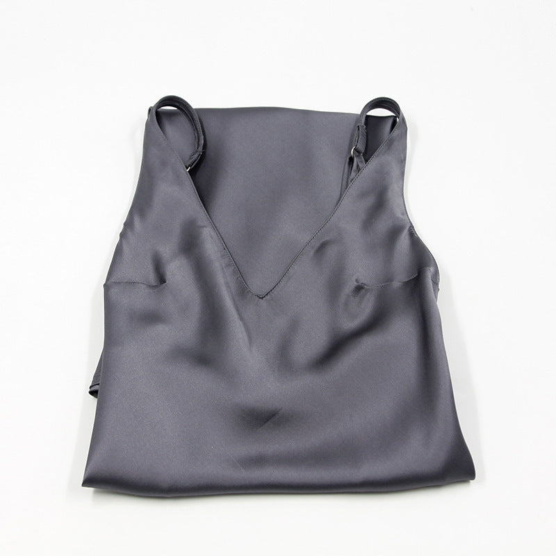 Silk suspender skirt