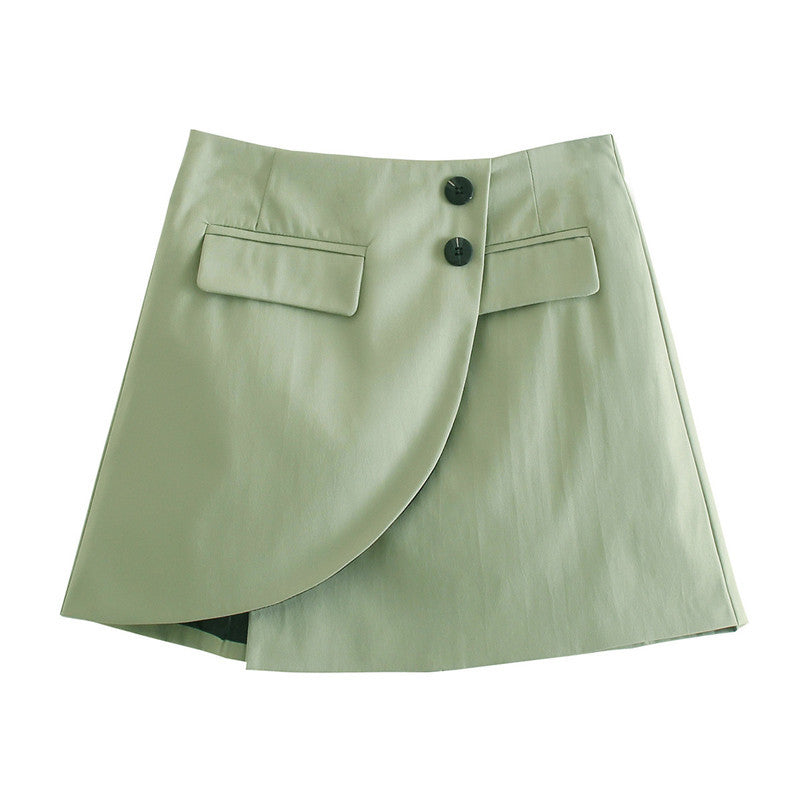 European And American Style Lapel One-button Blazer, High Waist Wrap
