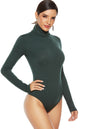 Long Sleeve Turtleneck Slim Bottoming Shirt Solid Color Triangle Sexy Knitted Jumpsuit