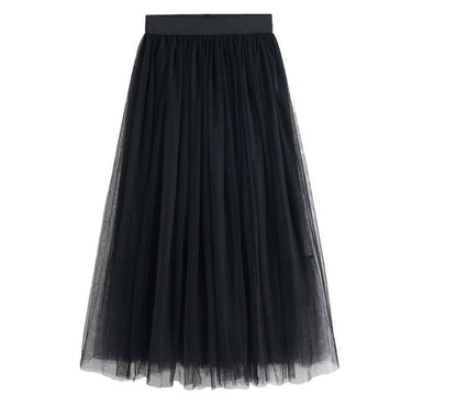 Mesh half length skirt Spring and summer Korean skirt Tutu skirt