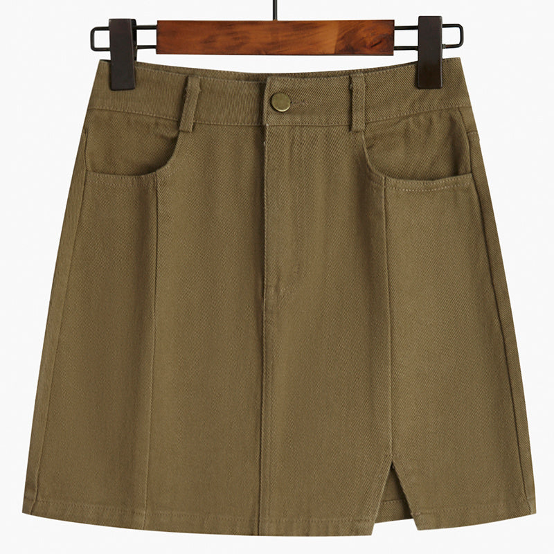 Split Skirt Female High Waist Thin And Irregular In Spring