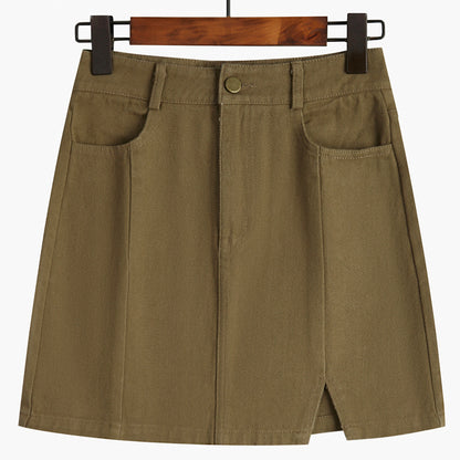Split Skirt Female High Waist Thin And Irregular In Spring