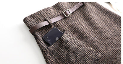Retro irregular a-line skirt bag hip skirt
