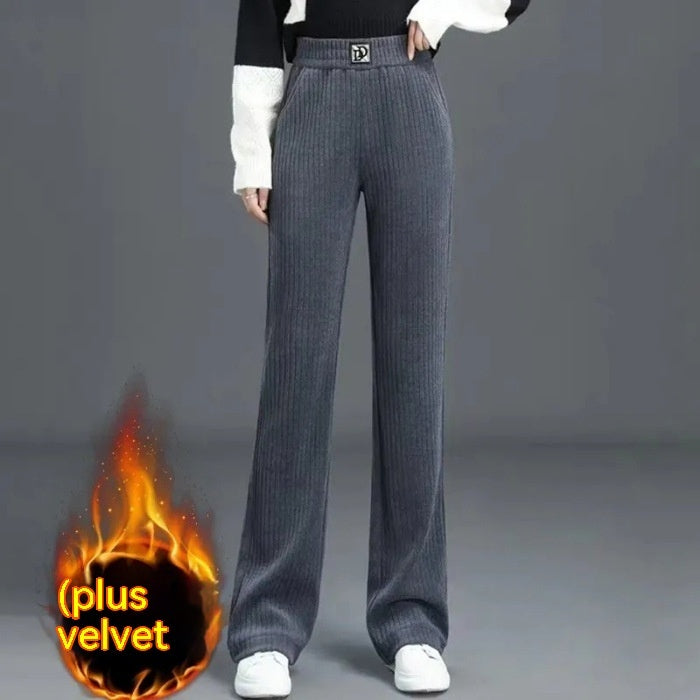 Women's Wide-leg Pants Fallwinter High Waist Drooping