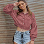 Woman retro street casual slim-fitting cardigan jacket