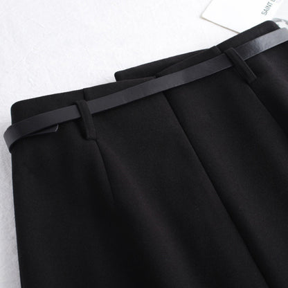 Women's Slim A-line Pleated Skirt Mid-length Skirt