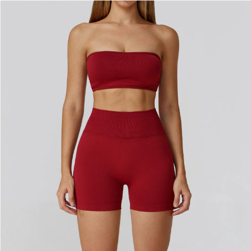 Women’s Seamless Sports Set – Bra, Shorts, Pants