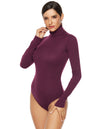 Long Sleeve Turtleneck Slim Bottoming Shirt Solid Color Triangle Sexy Knitted Jumpsuit