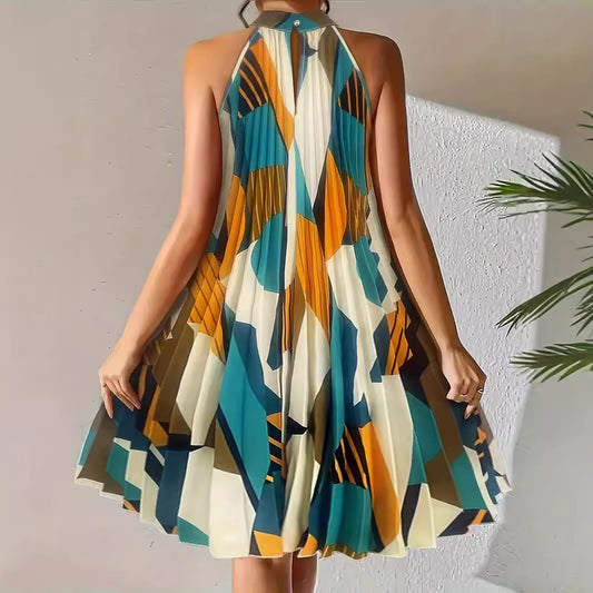 Women's Elegant Holiday Floral Print Long Dress