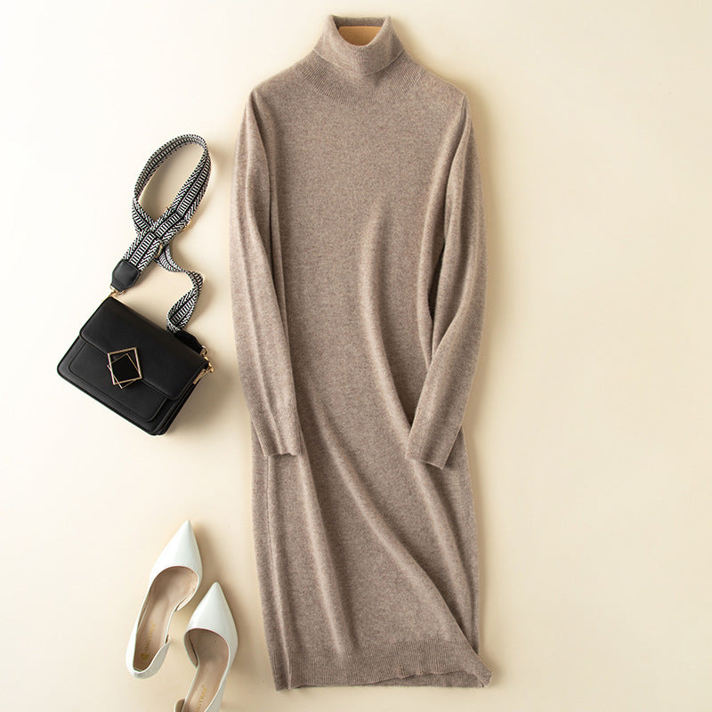 Knit wool skirt bottoming sweater skirt