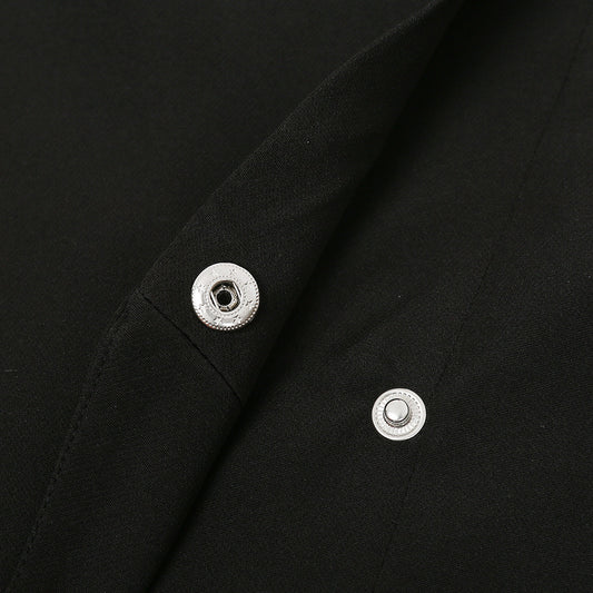 Deep V-shoulder irregular blazer