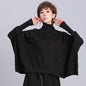 Street bat shirt irregular long sleeve pullover loose coat sweater women