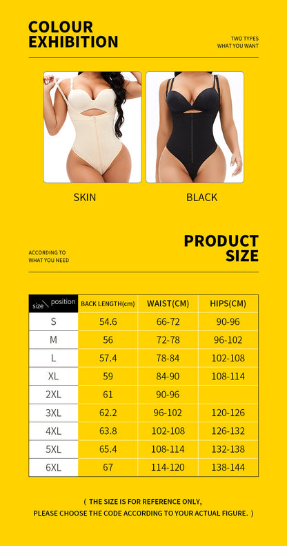 Thong One-piece Waist And Butt Lift Body Fat Woman Plus Size