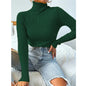 Turtleneck Sweater Pullover Knitted Top T-shirt