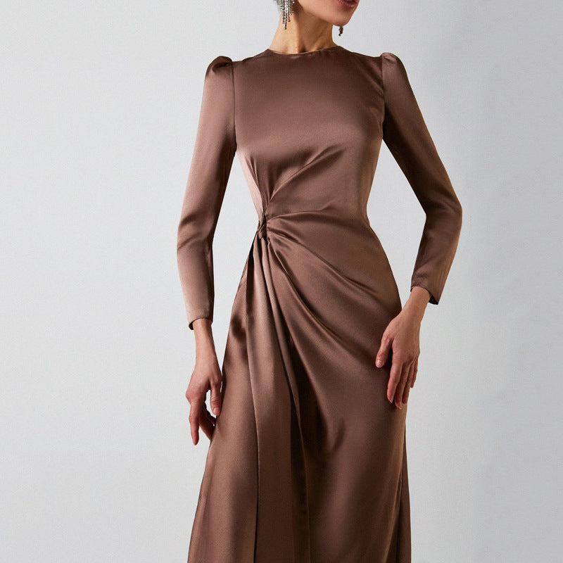 Fashionable And Elegant Slim Dress With Irregular Hips