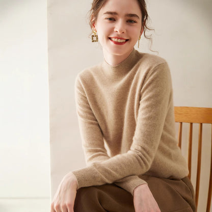 Woolen Sweater Simple Loose Pullover Long Sleeve Bottoming Shirt