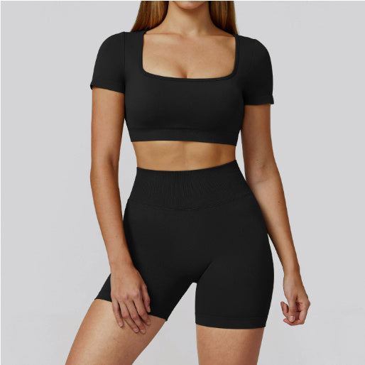 Women’s Seamless Sports Set – Bra, Shorts, Pants