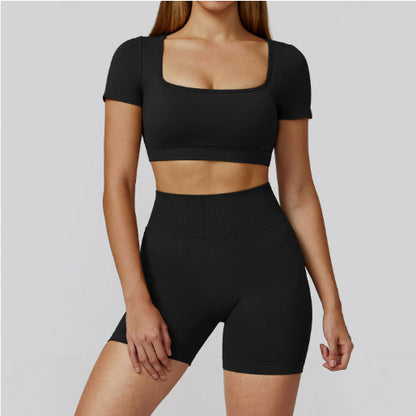 Women’s Seamless Sports Set – Bra, Shorts, Pants
