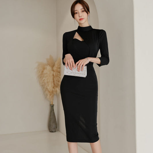 Elegant And Thin Sexy Bag Hip Dress