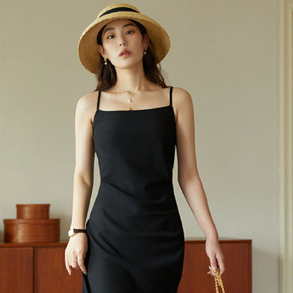 Women's Elegant Square Neck Halter Dress