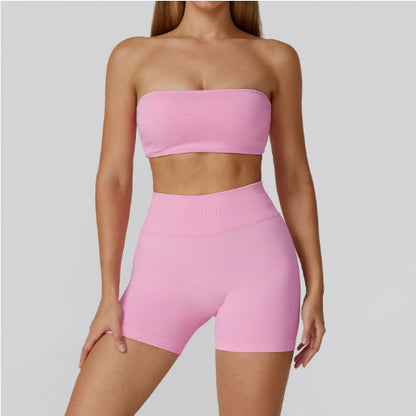 Women’s Seamless Sports Set – Bra, Shorts, Pants