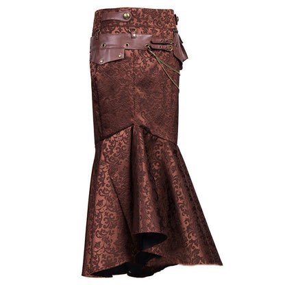 Hollow High Waist Slimming Fishtail Sheath Skirt
