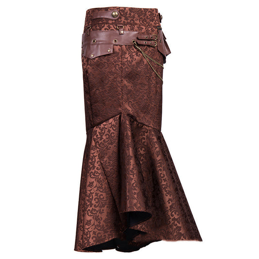 Hollow High Waist Slimming Fishtail Sheath Skirt