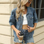 Fashionable Slimming Loose Short Sleeve Denim Coat