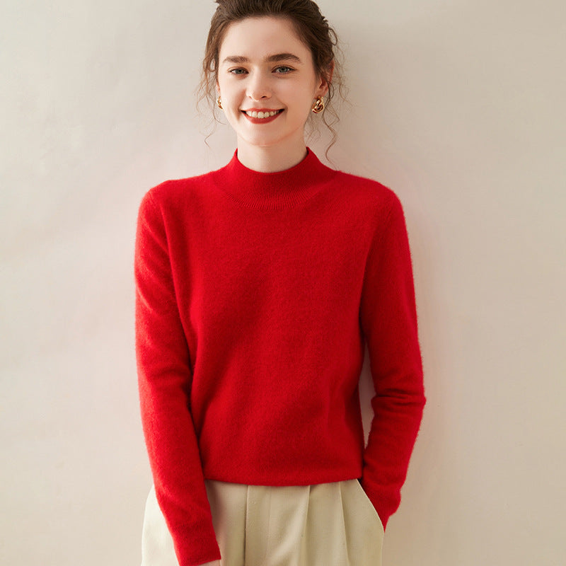 Woolen Sweater Simple Loose Pullover Long Sleeve Bottoming Shirt
