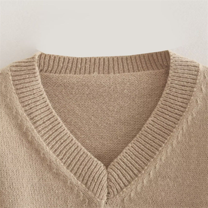 Long Sleeve Pullover Round Neck Sweater Top