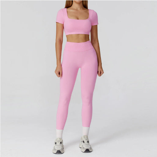 Women’s Seamless Sports Set – Bra, Shorts, Pants