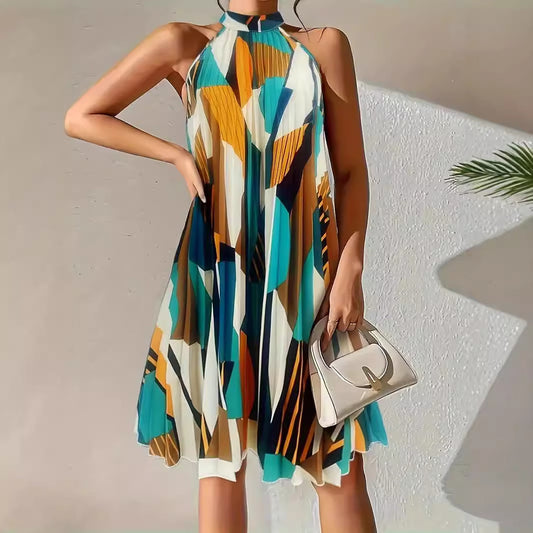Women's Elegant Holiday Floral Print Long Dress
