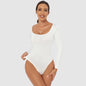 European And American Sexy Siamese Fit Hot Girl Women's Outer Wear Pure Color Tight Jumpsuit
