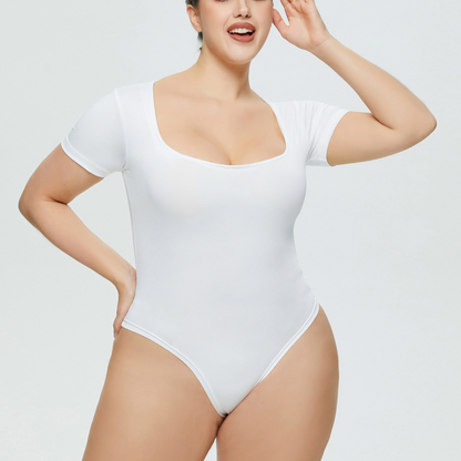 Women’s Slim Fit Round Neck Bodysuit – Long & Short Sleeve