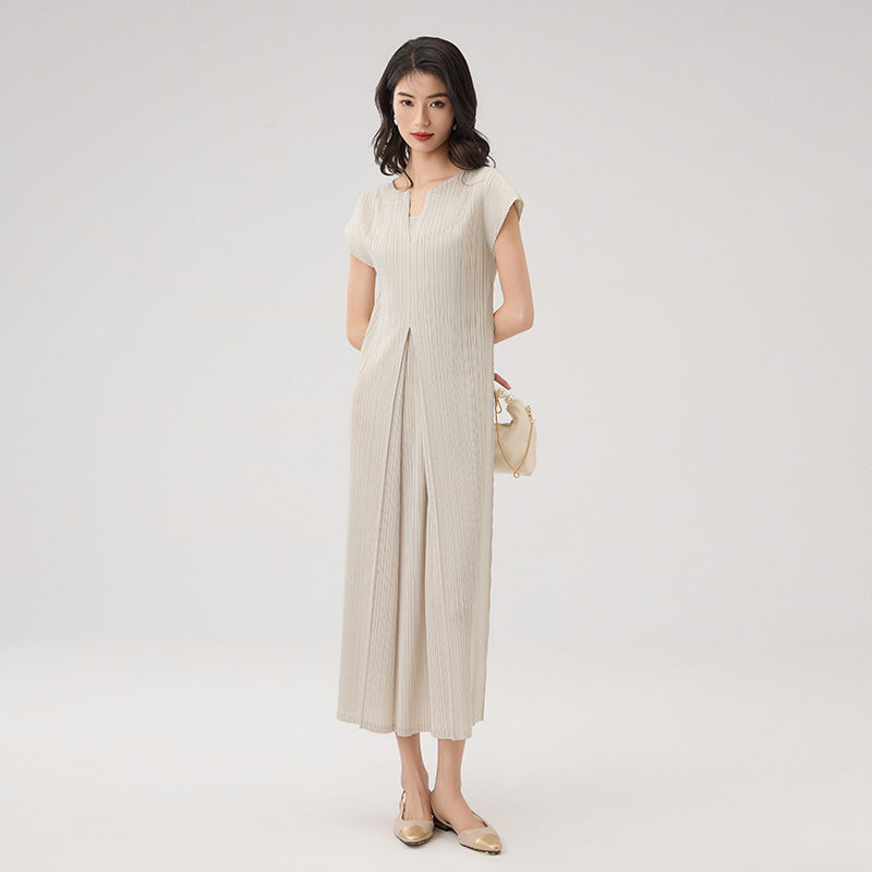 Short Sleeve Waist-controlled Elegant Graceful Commuter Dress