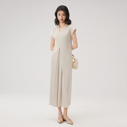 Short Sleeve Waist-controlled Elegant Graceful Commuter Dress